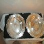 (2) Two Sheridan Footed Silver plate Bowl  E P Brass  CENTERPIECE