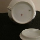 Antique BSM SCHWALB BROTHERS Porcelain SUGAR DISH FLOWERS SQUARE Handle