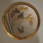 LAL Chokin Art Collection 24KT Gold Rim 6" Plate With 4 Birds Signed