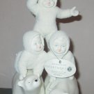 DEPARTMENT 56 SNOWBABIES - CELEBRATE - POLAR BEARS WITH KIDS FIGURINE  NIB