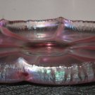 LIMITED EDITION 75TH ANNIVERSARY FOOTED DISH FENTON PINK IRIDECENT CENTERPIECE