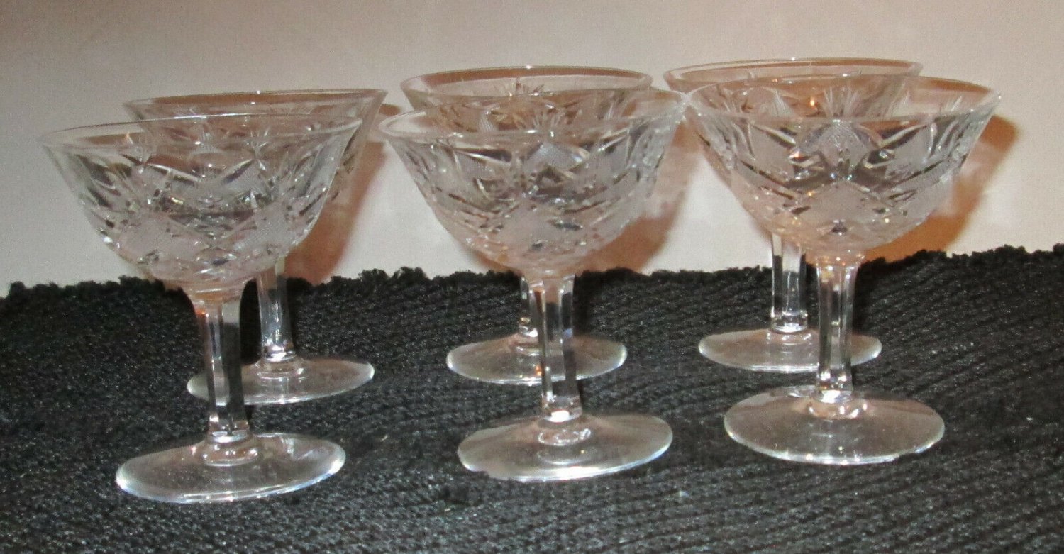 6 GERMAN OCTAGON SQUARE STEMWARE