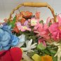 Artificial Flower Planter woven Basket Faux Indoor House Plant with Handle