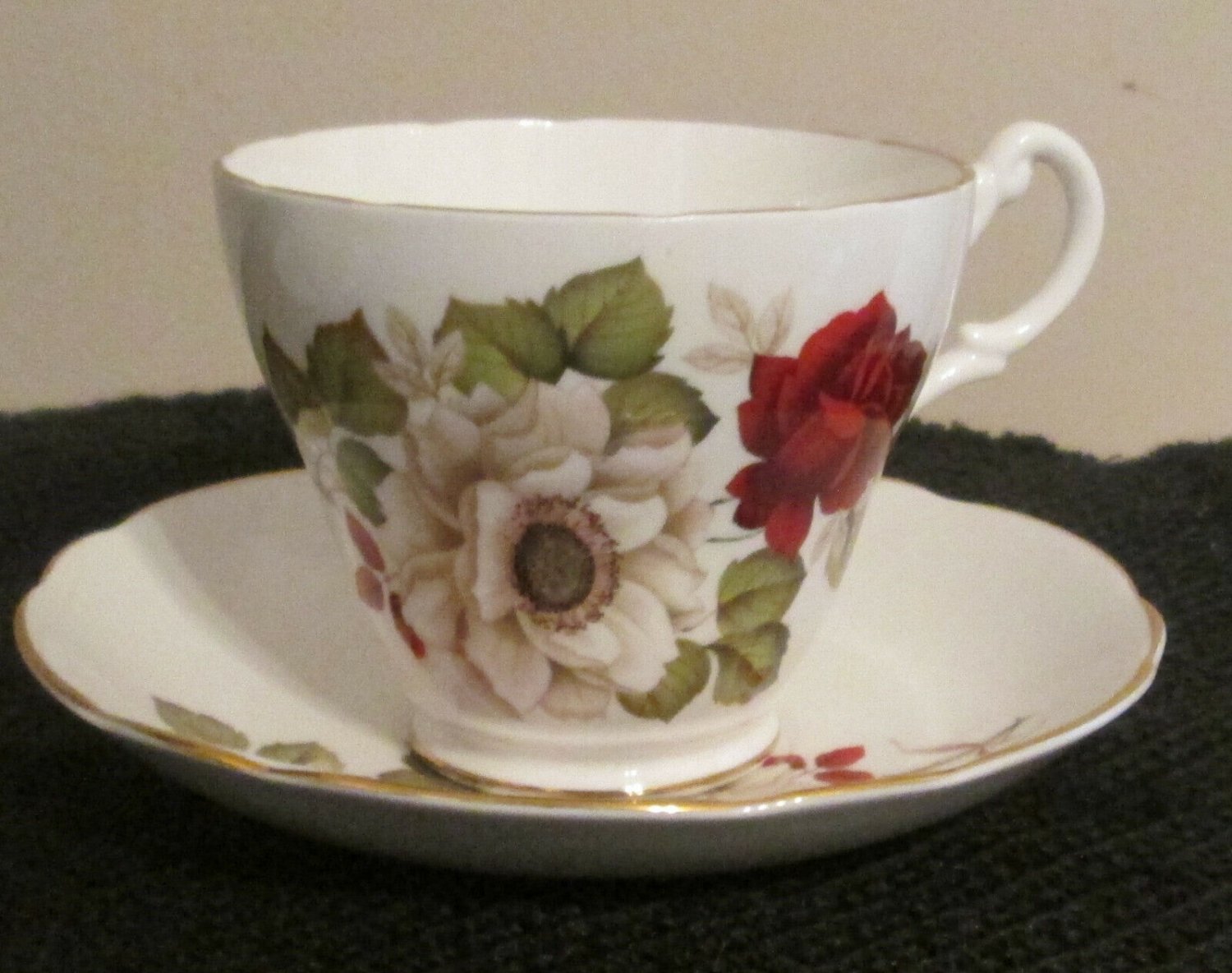 Royal Ascot Bone China Roses Tea Cup and Saucer
