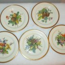 PICKARD HAND DECORATED 6" ACORN PLATES 5 PIECES PICKARD HAND DECORATED 6" ACORN PLATES 5 PIECES