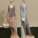 1920's VICTORIAN man and woman Colonial porcelain figurines 11" Centerpiece