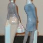 1920's VICTORIAN man and woman Colonial porcelain figurines 11" Centerpiece