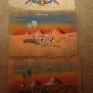 3) THREE HAND PAINTED PAPYRUS PAINTINGS BY MOHAMEND KHEDR