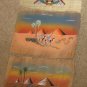 3) THREE HAND PAINTED PAPYRUS PAINTINGS BY MOHAMEND KHEDR