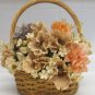 Artificial Flower Planter woven Basket Faux Indoor House Plants with Handle