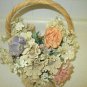 Artificial Flower Planter woven Basket Faux Indoor House Plants with Handle