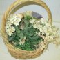 Artificial Flower Planter woven Basket Faux Indoor House Plants with Handle