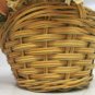 Artificial Flower Planter woven Basket Faux Indoor House Plants with Handle
