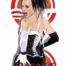 Darque Brocade Satin Lace Up Corset ~ Victorian