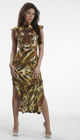 Animal Print Long Dress Plus Size