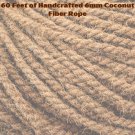 60 Feet of Handcrafted 6mm Coconut Fiber Rope