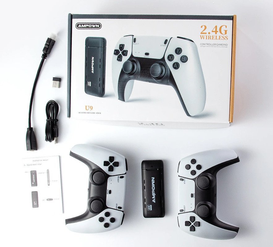 New Gen Game Stick With Two Wireless Controller 64GB PS PSP Retro Video Games Console
