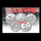 3 US Mints PDS ATB All 2016 National Park Quarters Complete Set 15 US Coins