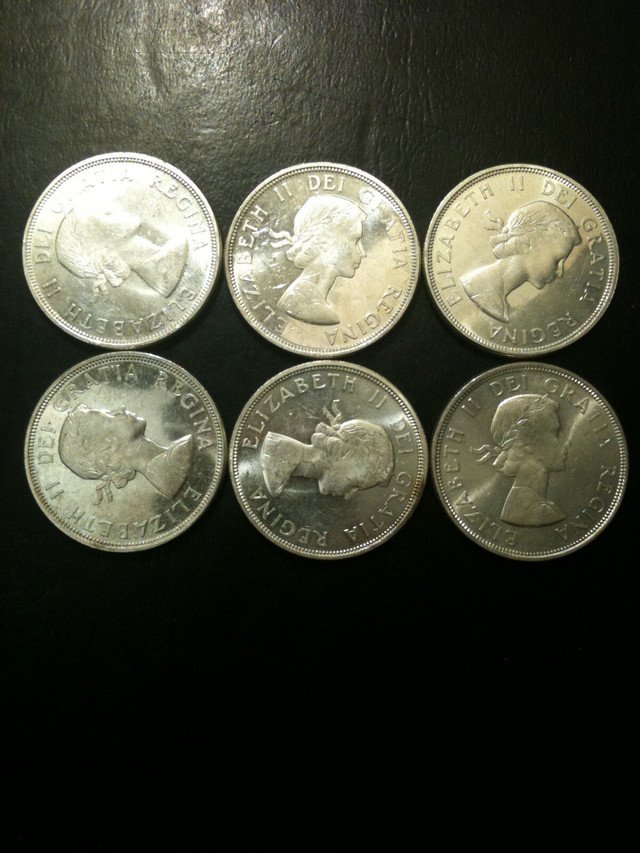 1x Canada Dollar Silver GEM BU UNC Mint Elizabeth Charlottetown Quebec 1964 1 US Coin
