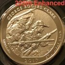 Uncirculated Quarter Indiana CLAD Mint 2017 S George Rogers Clark 225th ENHANCED 1 US Coin