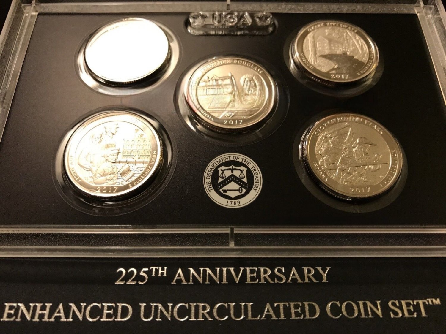 Set ATB Quarters only NO Box or COA Effigy 2017 S Enhanced Uncirculated US Mint 5 US Coins