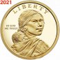3 US Coins Dollar 2021 PDS SACAGAWEA NATIVE AMERICAN US Military Service ROLL PROOF
