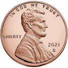 1 US Coin S Lincoln Shield Cent Proof 2021 1¢ New Penny via US Mint Set Early Strike 2020