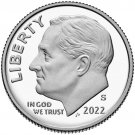2022 99.9% SILVER S Proof Dime Roosevelt via US Mint Proof Set 10 Cent 1 US Coin