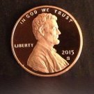 1 US Coin New Penny Union via US Mint Set 2015 S Lincoln Shield Cent Proof Deep Cameo 1¢