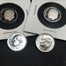 4 US Coins 2021 PDSS UNC US MINT SET Dime Roosevelt 99.9% SILVER CLAD PROOF 10¢