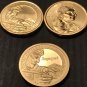 3 US Coins PDS SACAGAWEA NATIVE AMERICAN 2017 Sequoyah Cherokee Nation Proof Dollar