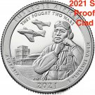 2021 S P51 Airplanes Tustege Tuskegee Airmen Historic Alabama Clad Proof Quarter 1 US Coin