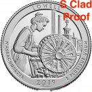 1 US Coin S Lowell National Historical Park MA State 2019 Quarter CLAD PROOF ATB US.Mint