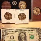 4 US Coins PDS 2015 W Sacagawea $1 Coin Currency Set Iron Worker Native American