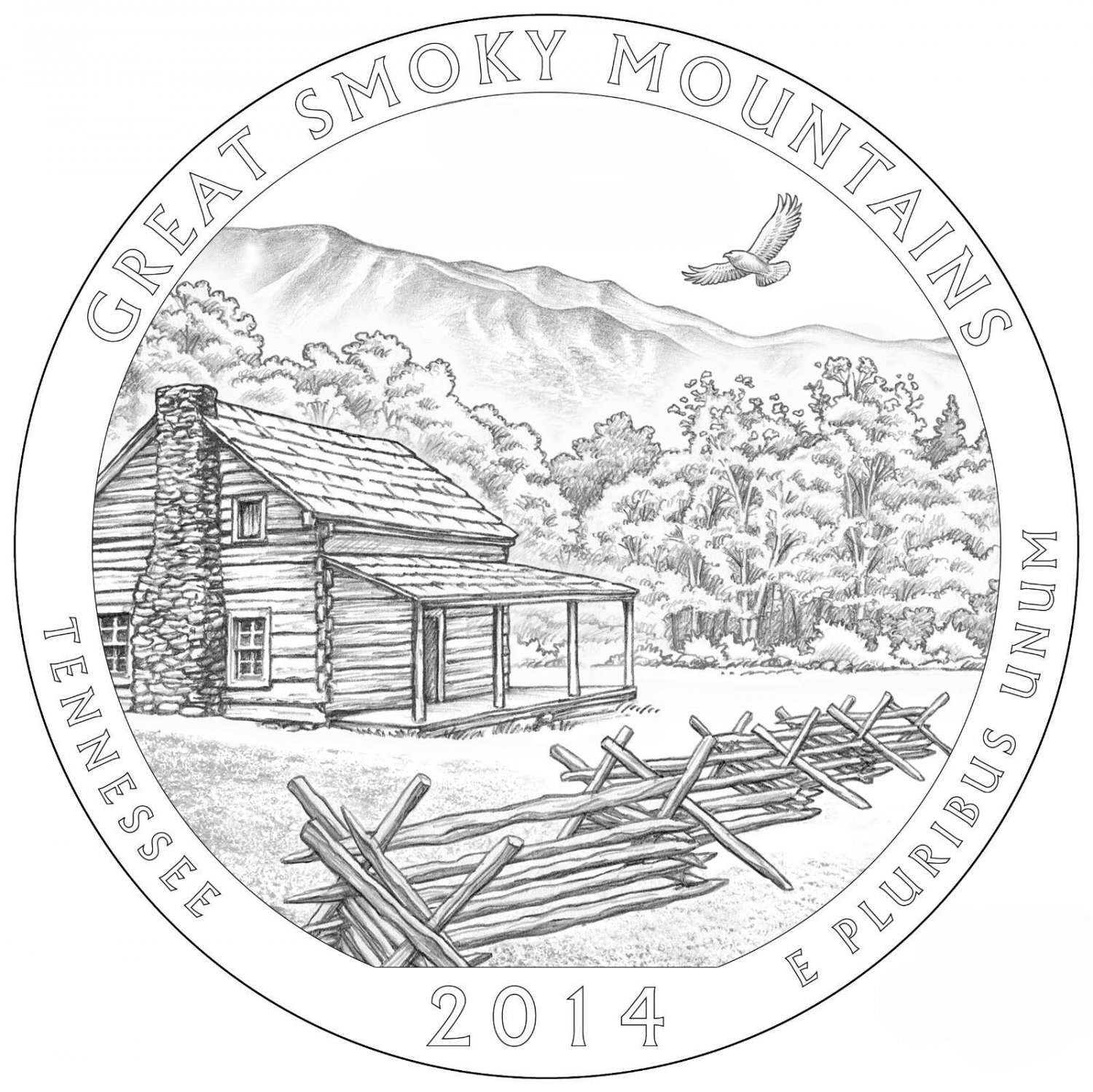 2014 S Great Silver Proof Smoky Mountains National PARK QUARTER 90% Smokey ATB 1 US Coin