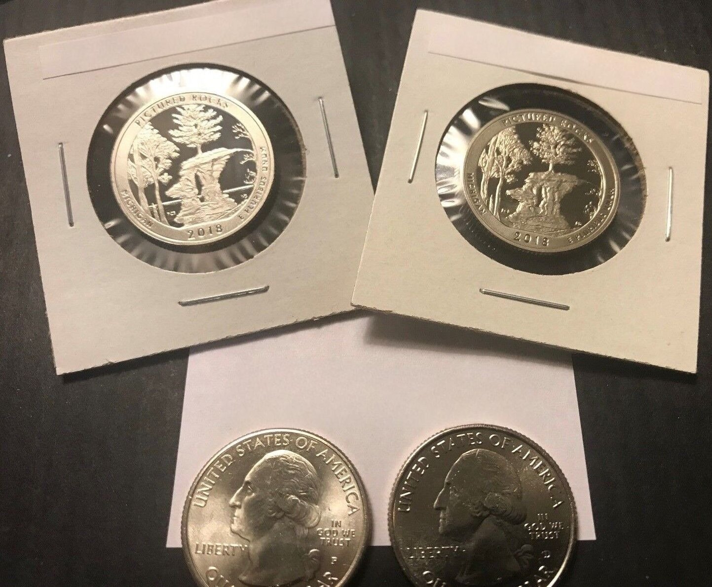 2018 PDSS Pictured Rocks Quarter Set Best 90% Silver Proof PD Unc Clad 4 US Coins
