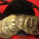 6 US Coins 1996 P Shiny 50¢ Kennedy Half dollars Gift Pouch FUN Old Kenedy US BU