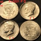 2x 2021 PD Kennedy Half Dollars U.S.MINT ROLL Clad 50¢ Brilliant Uncirculated 4 US Coins