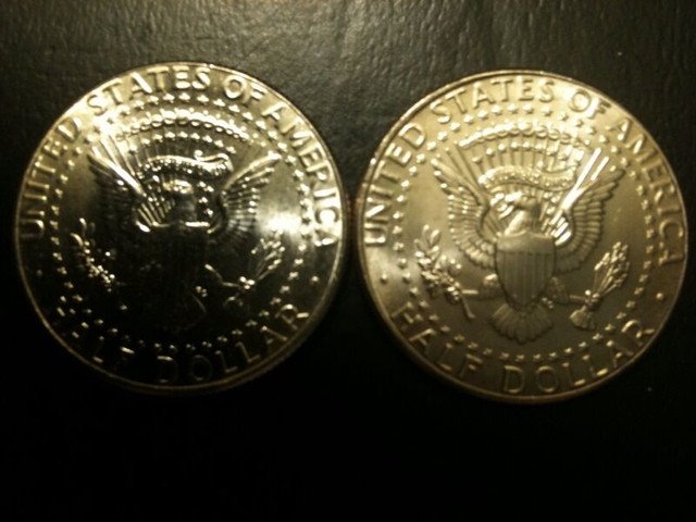 2 US Coins PD Kennedy 2008 Half Dollar Set GEM BU From MINT ROLL Clad No Silver 50 Cent