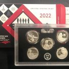 5 US Coins 2022 S 99.9% SILVER Quarters US Mint Proof Set American Women W Box COA