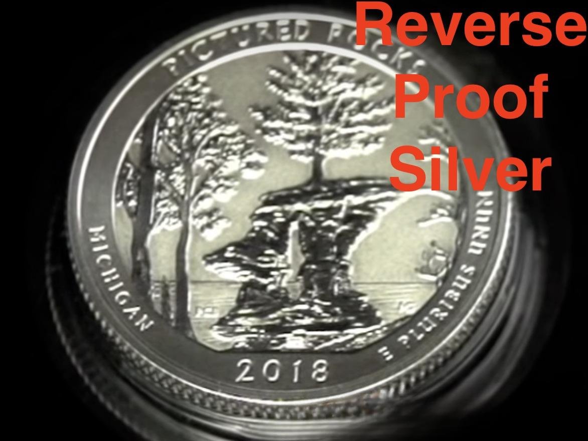 1 US Coin S REVERSE Pictured Rocks Lakeshore 2018 90% Silver Proof Park Quarter Michigan