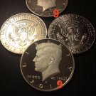 4 US Coins PDSS Kennedy Half Dollar 2x Biz Strike 99.9% Silver Clad Proof 2019
