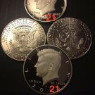 2021 Kennedy Half Dollar 2x Biz Strike 99.9% Silver Clad Proof PDSS 4 US Coins