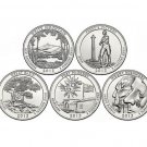 5 US Coins S White Mt Rushmore Perrys G Basin 2013 ATB 90% Silver Quarter Proof Set US Mint
