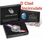 1 US Coin 2019 D Apollo 11 50th Anniversary UNCIRCULATED Clad Half Dollar Curved