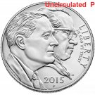 P March of Dimes Uncir Silver Dollar 2015 FDR Jonas Salk Box w COA US Mint 1 US Coin