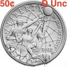 1 US Coin D Naismith Memorial Basketball Hall of Fame 50¢ Clad UNC Half Dollar 2020