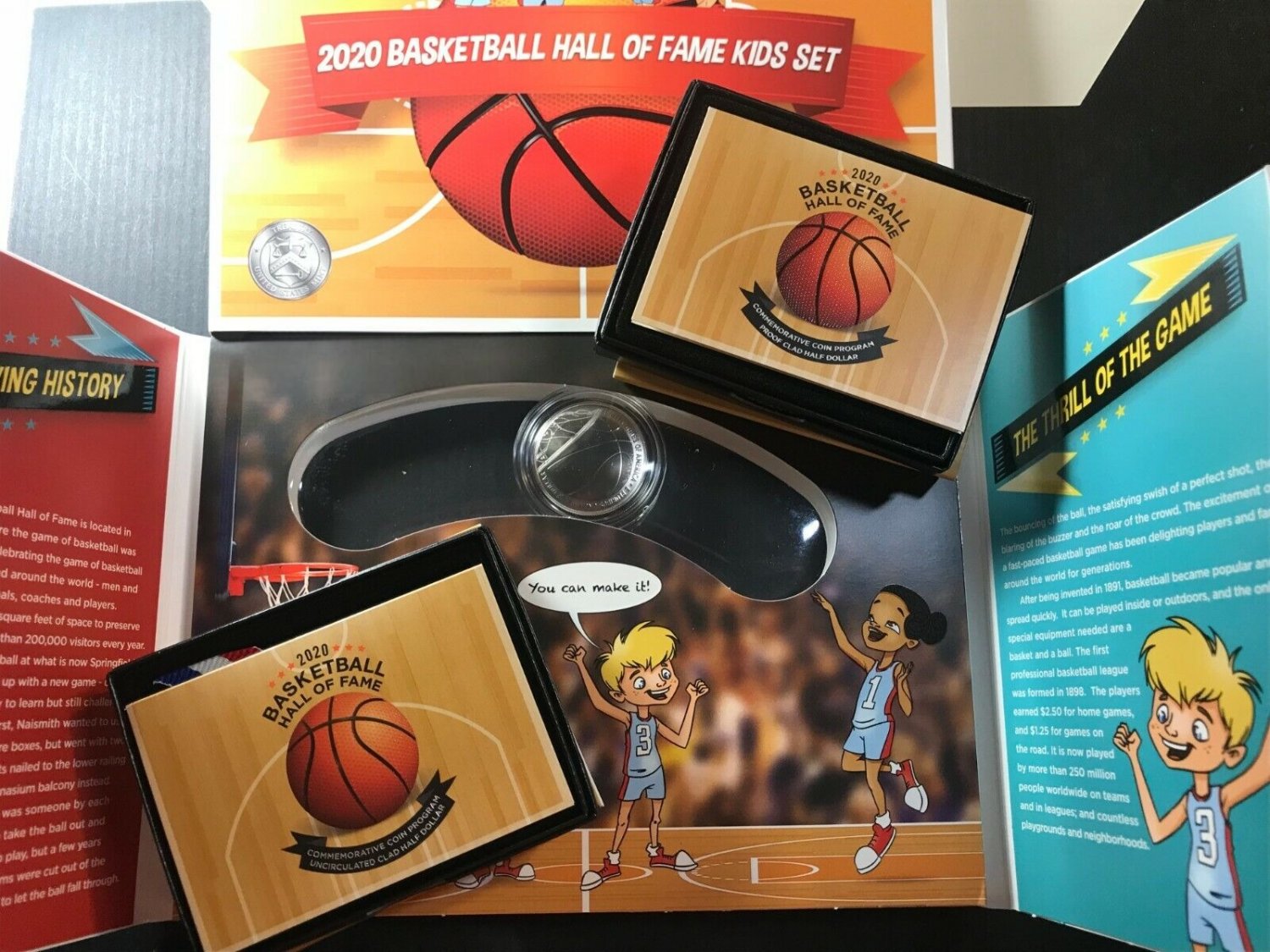 3 US Coins 2020 Bundle DSS Basketball Hall of Fame ENHANCED UNC Proof