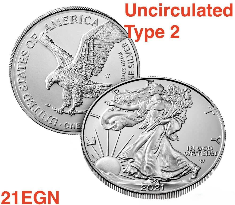 W AMERICAN EAGLE SILVER Dollar UNC West Point US Mint 1oz .999 BOX 2021 1 US Coin