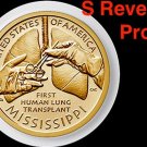 Proof Lung Transplant American Innovation Mississippi Presale 2023 S REVERSE 1 US Coin